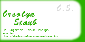orsolya staub business card
